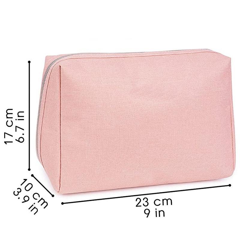 Sacos de armazenamento de cosméticos de viagem de moda rosa ou bolsa de higiene pessoal logotipo personalizado organizador de maquiagem com zíper e bolsas para mulheres