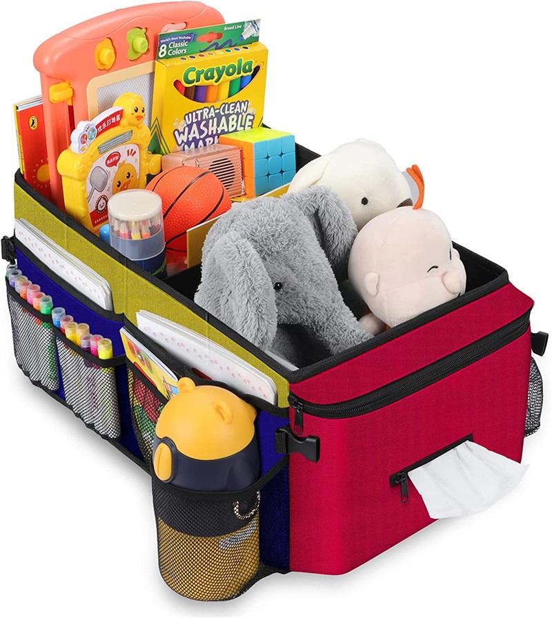 Organizador de armazenamento de porta-malas Assento de viagem Organizador de porta-malas para caminhão Suv Bolsas de mercadorias Caixa de armazenamento de carga Organizador de porta-malas de carro