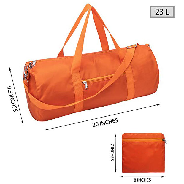 Bolsas duffle dobráveis ​​pequenas com impressão personalizada para academias bolsas esportivas embaláveis ​​à prova d'água