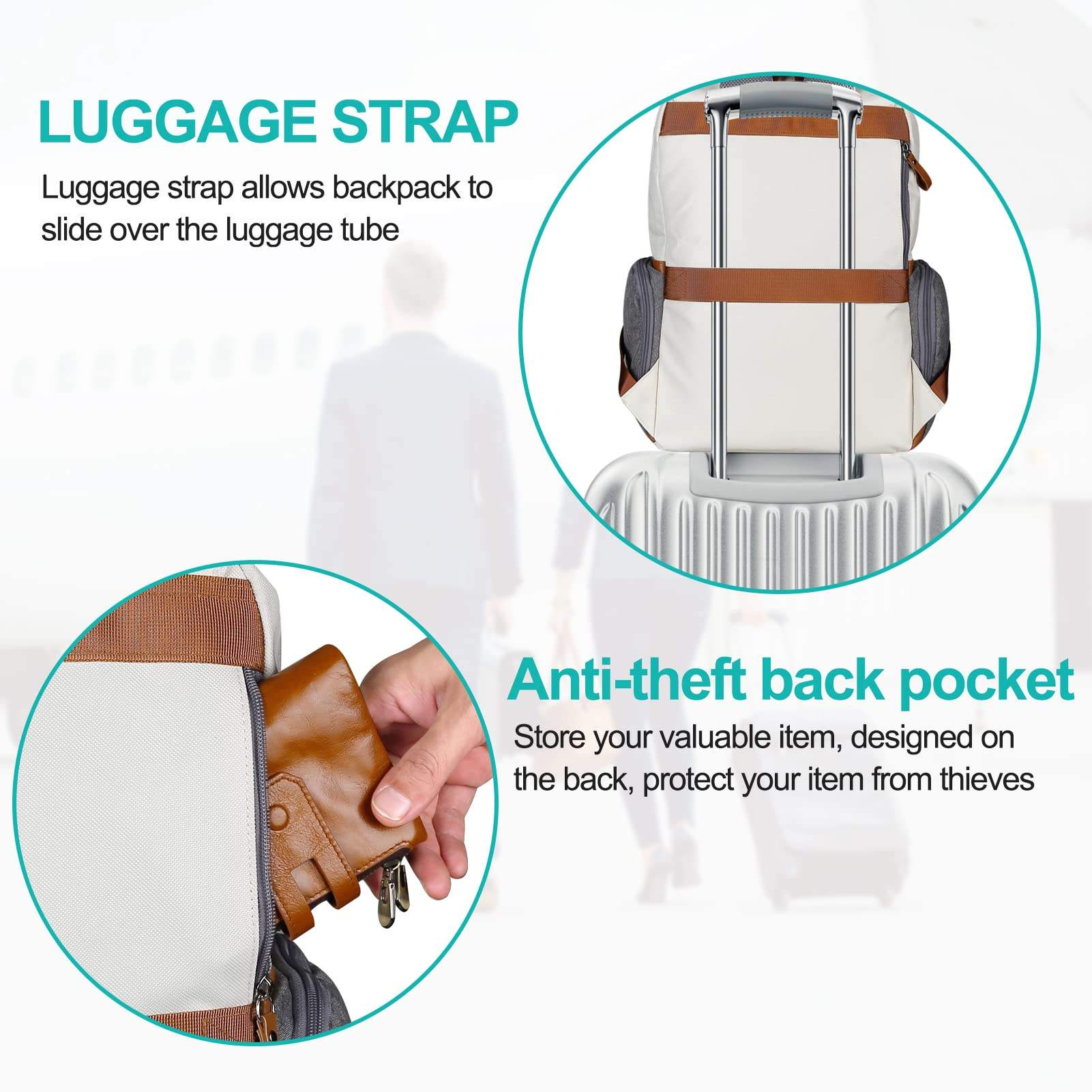 2022 moda mochila resistente à água unissex mochila escolar para laptop de 15,6 polegadas com porta de carregamento usb