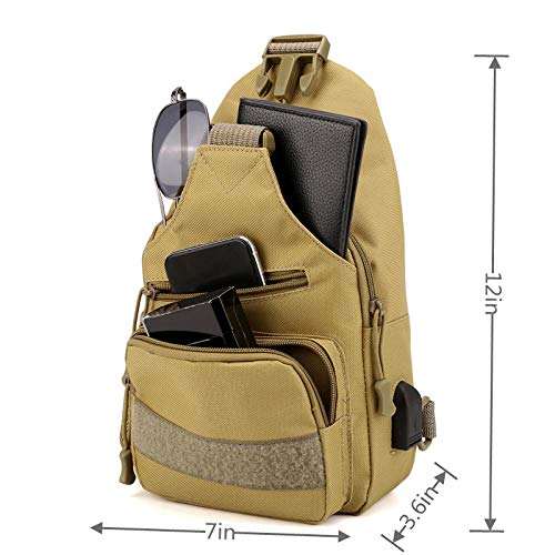 Bolsa de ombro transversal para homens Mochila de viagem para caminhadas ao ar livre Mochila de peito casual com cabo USB Amarelo Atacado barato